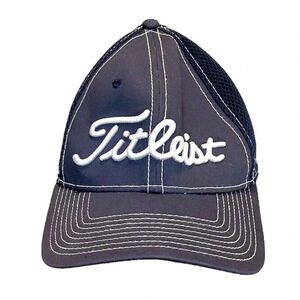 Titleist Footjoy FJ Pro V1 Navy Golf Hat Mesh New Era Fitted Cap Sz Medium Large